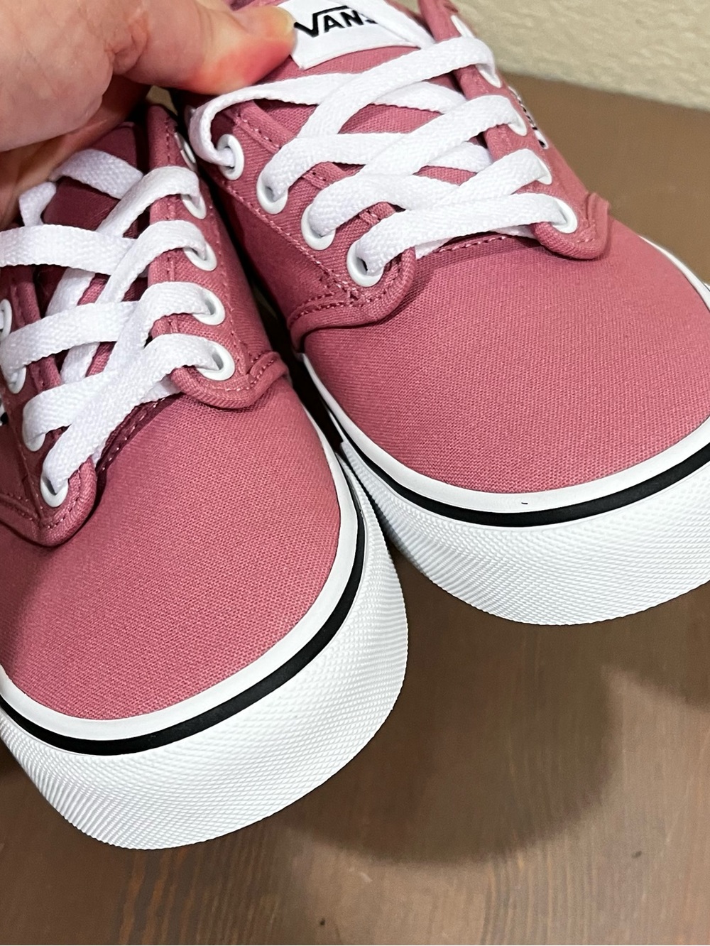 NEW Vans Atwood Sneakers Canvas Mauve Women’s 7 Low Top Lace Up Retro Classic - Picture 3 of 10